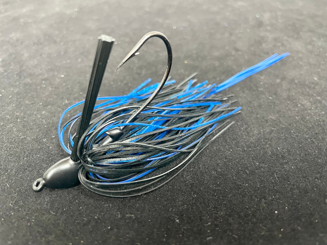 black blue swim jig